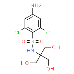 ChemSpider 2D Image | 4-Amino-2,6-dichloro-N-[1,3-dihydroxy-2-(hydroxymethyl)-2-propanyl]benzenesulfonamide | C10H14Cl2N2O5S