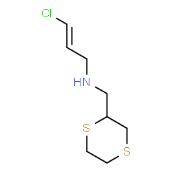 ChemSpider 2D Image | (2E)-3-Chloro-N-(1,4-dithian-2-ylmethyl)-2-propen-1-amine | C8H14ClNS2