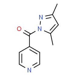 ChemSpider 2D Image | (3,5-Dimethyl-1H-pyrazol-1-yl)(4-pyridinyl)methanone | C11H11N3O