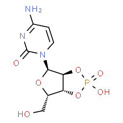 ChemSpider 2D Image | 4-Amino-1-[(3aS,4R,6S,6aR)-2-hydroxy-6-(hydroxymethyl)-2-oxidotetrahydrofuro[3,4-d][1,3,2]dioxaphosphol-4-yl]-2(1H)-pyrimidinone | C9H12N3O7P