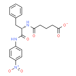 ChemSpider 2D Image | 5-({(2S)-1-[(4-Nitrophenyl)amino]-1-oxo-3-phenyl-2-propanyl}amino)-5-oxopentanoate | C20H20N3O6