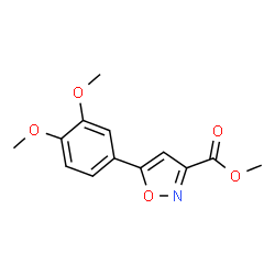 ChemSpider 2D Image | Methyl 5-(3,4-dimethoxyphenyl)-1,2-oxazole-3-carboxylate | C13H13NO5