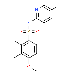 ChemSpider 2D Image | N-(5-Chloro-2-pyridinyl)-4-methoxy-2,3-dimethylbenzenesulfonamide | C14H15ClN2O3S