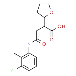 ChemSpider 2D Image | 3-[(3-CHLORO-2-METHYLPHENYL)CARBAMOYL]-2-(OXOLAN-2-YL)PROPANOIC ACID | C15H18ClNO4