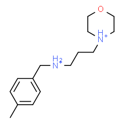 ChemSpider 2D Image | 4-{3-[(4-Methylbenzyl)ammonio]propyl}morpholin-4-ium | C15H26N2O