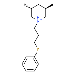 ChemSpider 2D Image | (3R,5R)-3,5-Dimethyl-1-[3-(phenylsulfanyl)propyl]piperidinium | C16H26NS