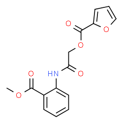 ChemSpider 2D Image | 2-{[2-(Methoxycarbonyl)phenyl]amino}-2-oxoethyl 2-furoate | C15H13NO6