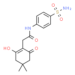 ChemSpider 2D Image | 2-(2-Hydroxy-4,4-dimethyl-6-oxo-1-cyclohexen-1-yl)-N-(4-sulfamoylphenyl)acetamide | C16H20N2O5S