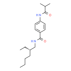 ChemSpider 2D Image | N-[(2S)-2-Ethylhexyl]-4-(isobutyrylamino)benzamide | C19H30N2O2