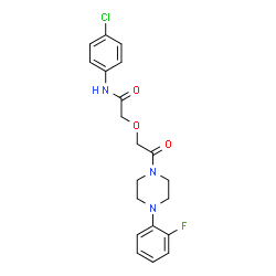 ChemSpider 2D Image | N-(4-Chlorophenyl)-2-{2-[4-(2-fluorophenyl)-1-piperazinyl]-2-oxoethoxy}acetamide | C20H21ClFN3O3