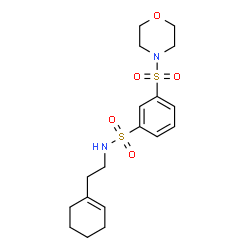 ChemSpider 2D Image | N-(2-Cyclohex-1-enyl-ethyl)-3-(morpholine-4-sulfonyl)-benzenesulfonamide | C18H26N2O5S2