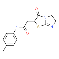 ChemSpider 2D Image | N-(4-methylphenyl)-2-(3-oxo-5,6-dihydroimidazo[2,1-b]thiazol-2-yl)acetamide | C14H15N3O2S