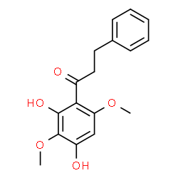 ChemSpider 2D Image | 1-(2,4-Dihydroxy-3,6-dimethoxyphenyl)-3-phenyl-1-propanone | C17H18O5