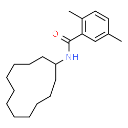 ChemSpider 2D Image | N-Cyclododecyl-2,5-dimethylbenzamide | C21H33NO