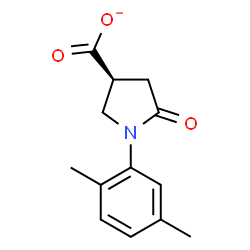 ChemSpider 2D Image | (3S)-1-(2,5-Dimethylphenyl)-5-oxo-3-pyrrolidinecarboxylate | C13H14NO3