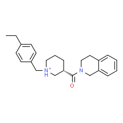 ChemSpider 2D Image | (3S)-3-(3,4-Dihydro-2(1H)-isoquinolinylcarbonyl)-1-(4-ethylbenzyl)piperidinium | C24H31N2O