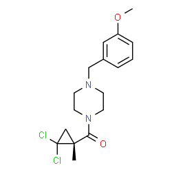 ChemSpider 2D Image | [(1R)-2,2-Dichloro-1-methylcyclopropyl][4-(3-methoxybenzyl)-1-piperazinyl]methanone | C17H22Cl2N2O2