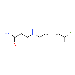 ChemSpider 2D Image | N~3~-[2-(2,2-Difluoroethoxy)ethyl]-beta-alaninamide | C7H14F2N2O2