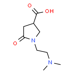 ChemSpider 2D Image | 1-[2-(Dimethylamino)ethyl]-5-oxo-3-pyrrolidinecarboxylic acid | C9H16N2O3