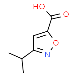 ChemSpider 2D Image | 3-isopropyl-5-isoxazolecarboxylic acid | C7H9NO3