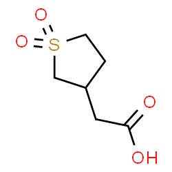 ChemSpider 2D Image | (1,1-Dioxidotetrahydro-3-thienyl)acetic acid | C6H10O4S
