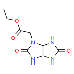 ChemSpider 2D Image | Ethyl (2,5-dioxohexahydroimidazo[4,5-d]imidazol-1(2H)-yl)acetate | C8H12N4O4