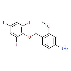 ChemSpider 2D Image | 3-Methoxy-4-[(2,4,6-triiodophenoxy)methyl]aniline | C14H12I3NO2