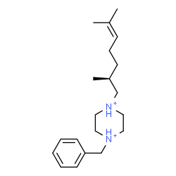ChemSpider 2D Image | 1-Benzyl-4-[(2S)-2,6-dimethyl-5-hepten-1-yl]piperazinediium | C20H34N2