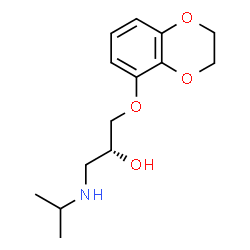 ChemSpider 2D Image | (2R)-1-(2,3-Dihydro-1,4-benzodioxin-5-yloxy)-3-(isopropylamino)-2-propanol | C14H21NO4