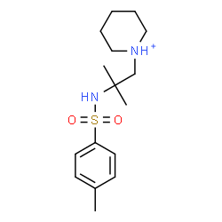 ChemSpider 2D Image | 1-(2-Methyl-2-{[(4-methylphenyl)sulfonyl]amino}propyl)piperidinium | C16H27N2O2S