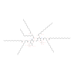 ChemSpider 2D Image | 1-[2-[[(2R,3R,4R,5S,6R)-6-[[(2R,3R,4R,5S,6R)-3-(3-dodecanoyloxytetradecanoylamino)-6-(hydroxymethyl)-5-phosphonooxy-4-(3-tetradecanoyloxytetradecanoyloxy)tetrahydropyran-2-yl]oxymethyl]-5-hydroxy-4-(3-hydroxytetradecanoyloxy)-2-phosphonooxy-tetrahydropyran-3-yl]amino]-2-oxo-ethyl]dodecyl hexadecanoate | C110H208N2O26P2