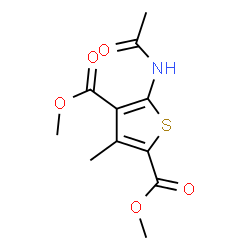 ChemSpider 2D Image | Dimethyl 5-acetamido-3-methyl-2,4-thiophenedicarboxylate | C11H13NO5S