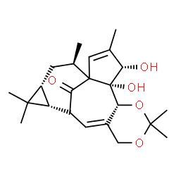 ChemSpider 2D Image | (4S,5R,6R,13S,14R,16R,18R)-4,5-Dihydroxy-3,8,8,15,15,18-hexamethyl-7,9-dioxapentacyclo[11.5.1.0~1,5~.0~6,11~.0~14,16~]nonadeca-2,11-dien-19-one | C23H32O5
