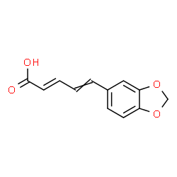ChemSpider 2D Image | (2E)-5-(1,3-Benzodioxol-5-yl)-2,4-pentadienoic acid | C12H10O4