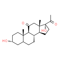 ChemSpider 2D Image | (3alpha)-3,17-Dihydroxypregnane-11,20-dione | C21H32O4