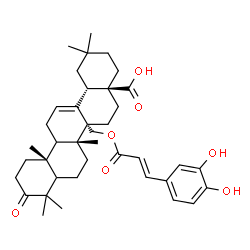 ChemSpider 2D Image | (5xi,9xi)-27-{[(2E)-3-(3,4-Dihydroxyphenyl)-2-propenoyl]oxy}-3-oxoolean-12-en-28-oic acid | C39H52O7