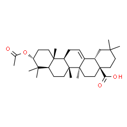 ChemSpider 2D Image | (3alpha)-3-Acetoxyolean-12-en-28-oic acid | C32H50O4