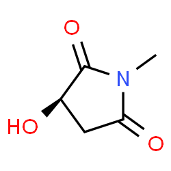 ChemSpider 2D Image | (3R)-3-Hydroxy-1-methyl-2,5-pyrrolidinedione | C5H7NO3