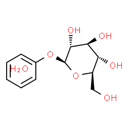 ChemSpider 2D Image | Phenyl beta-D-glucopyranoside hydrate (1:1) | C12H18O7