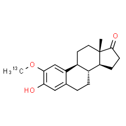 ChemSpider 2D Image | 3-Hydroxy-2-[(~13~C)methyloxy]estra-1(10),2,4-trien-17-one | C1813CH24O3