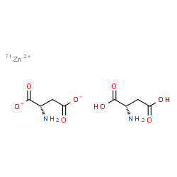 ChemSpider 2D Image | (~71~Zn)Zinc (2S)-2-aminosuccinate - L-aspartic acid (1:1:1) | C8H12N2O871Zn