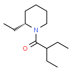 ChemSpider 2D Image | 2-Ethyl-1-[(2R)-2-ethyl-1-piperidinyl]-1-butanone | C13H25NO