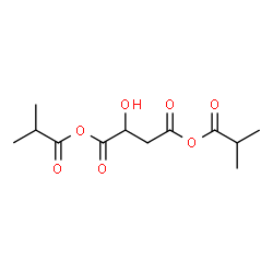ChemSpider 2D Image | bis(2-methylpropanoyl) 2-hydroxybutanedioate | C12H18O7