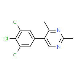 ChemSpider 2D Image | 2,4-Dimethyl-5-(3,4,5-trichlorophenyl)pyrimidine | C12H9Cl3N2