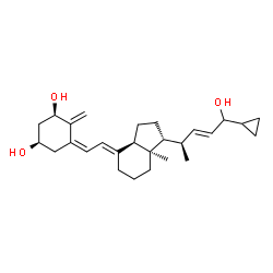 ChemSpider 2D Image | (1R,3R,5Z,7E,14beta,22E)-26,27-Cyclo-9,10-secocholesta-5,7,10,22-tetraene-1,3,24-triol | C27H40O3