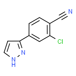 ChemSpider 2D Image | 2-Chloro-4-(1H-pyrazol-3-yl)benzonitrile | C10H6ClN3