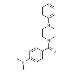 ChemSpider 2D Image | [4-(Dimethylamino)phenyl](4-phenyl-1-piperazinyl)methanethione | C19H23N3S