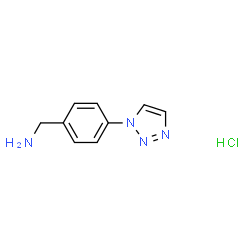 ChemSpider 2D Image | (4-(1H-1,2,3-Triazol-1-yl)phenyl)methanamine hydrochloride | C9H11ClN4