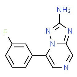 ChemSpider 2D Image | 5-(3-Fluorophenyl)[1,2,4]triazolo[1,5-a]pyrazin-2-amine | C11H8FN5