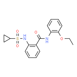 ChemSpider 2D Image | 2-cyclopropanesulfonamido-N-(2-ethoxyphenyl)benzamide | C18H20N2O4S